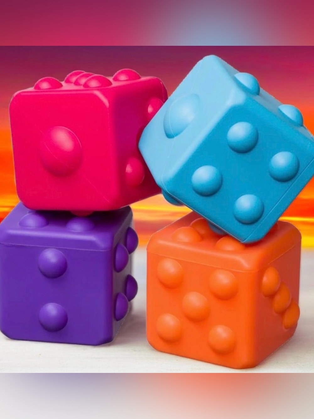 (2) Poppin dice fidget toys